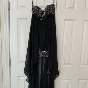 NEW Minuet High Low Dress Sequin/Lace